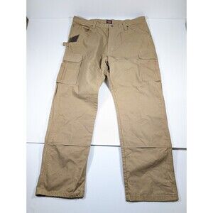 Wrangler Workwear Pants Men’s 40x32 Khaki Canvas Ripstop Ranger Cargo 8 Pocket